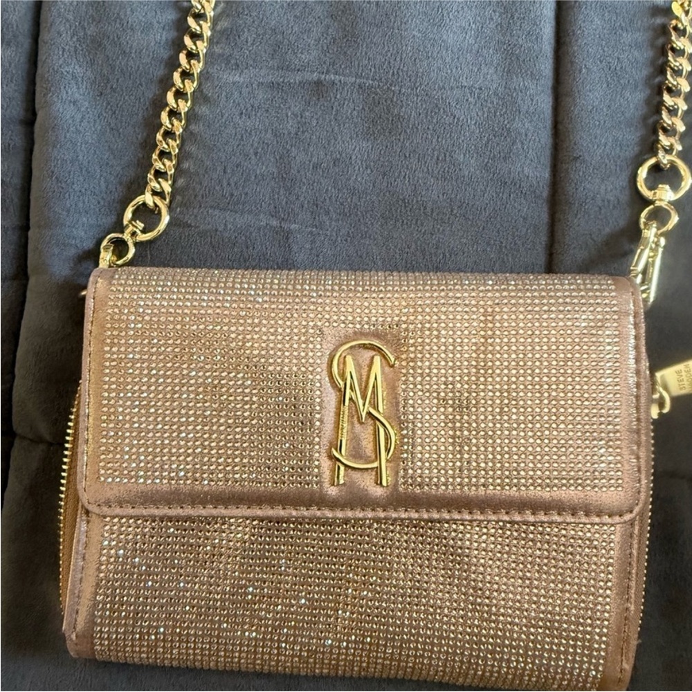 Steve Madden Gold Chain Crossbody Bag - Picture 1 of 9